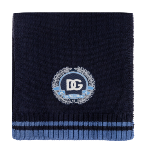 Dolce & Gabbana Kids Dolce & Gabbana Kids NAVY BLUE Scarf with logo