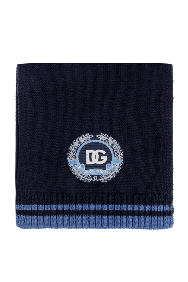 Dolce & Gabbana Kids Dolce & Gabbana Kids NAVY BLUE Scarf with logo