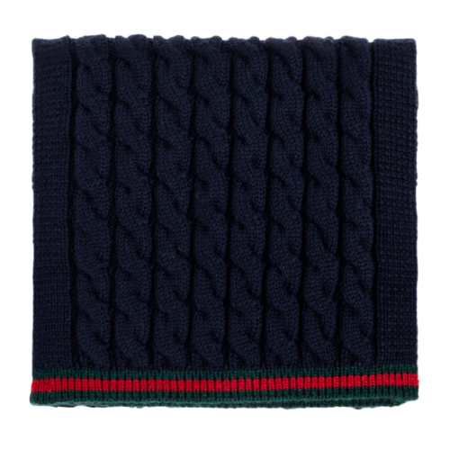 Gucci Kids NAVY BLUE Wool scarf
