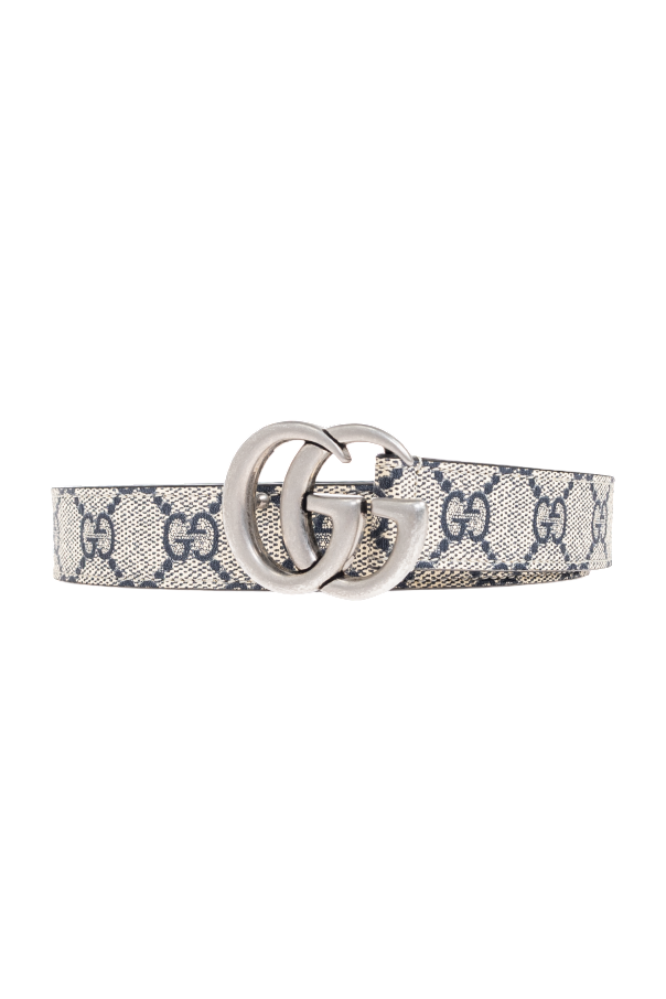 Gucci Kids GREY "GG Supreme" canvas belt