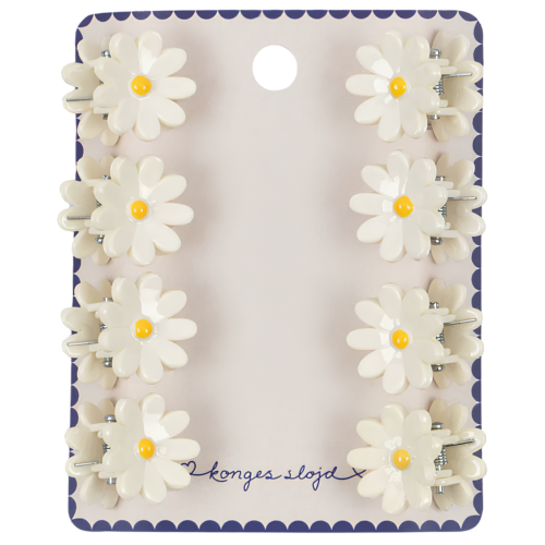 Konges Sløjd cream Set of eight 'Daisy' hair clips