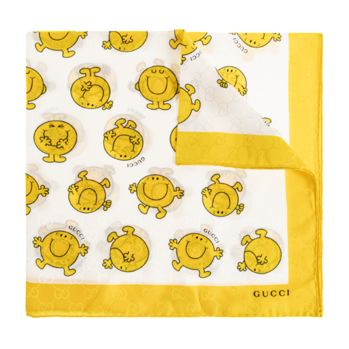 Gucci Kids YELLOW Scarf with print