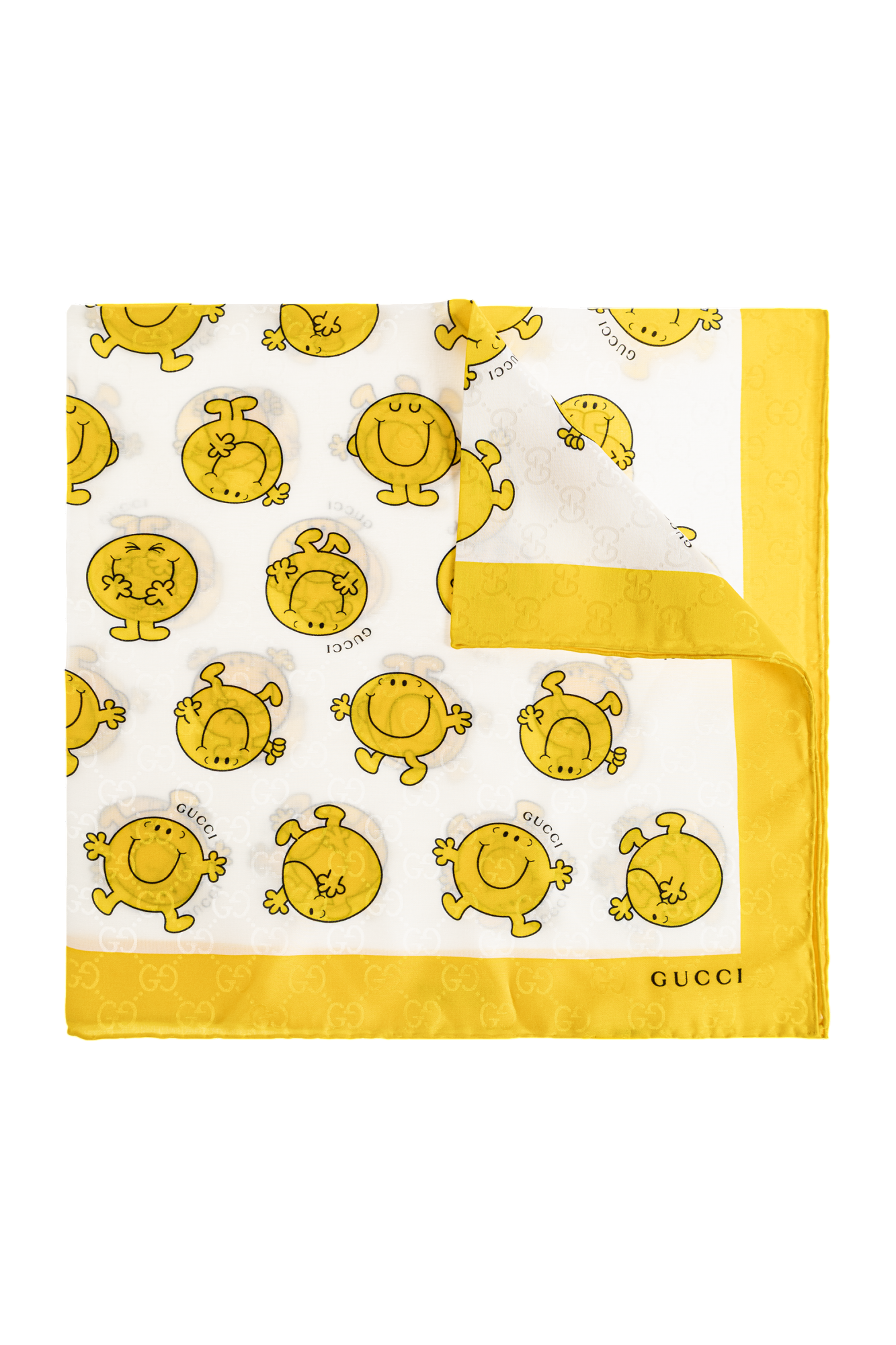 Gucci Kids YELLOW Scarf with print