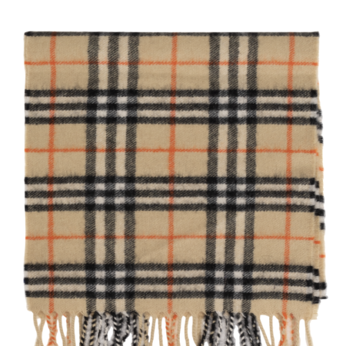 Burberry Kids beige Burberry Kids check pattern scarf