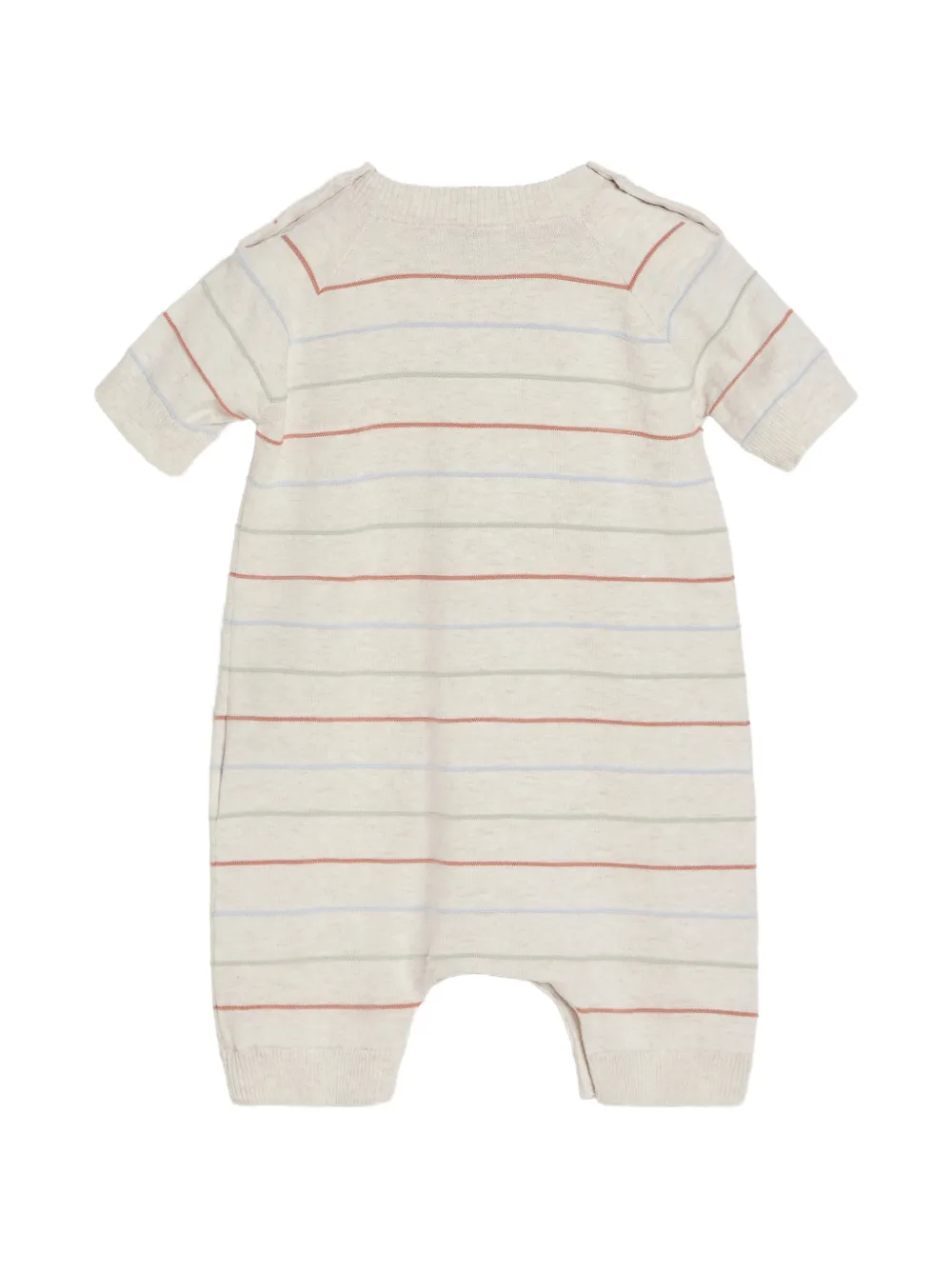 Brunello Cucinelli Kids striped cotton lightweight knit Baby Bernie sleepsuit - Image 2