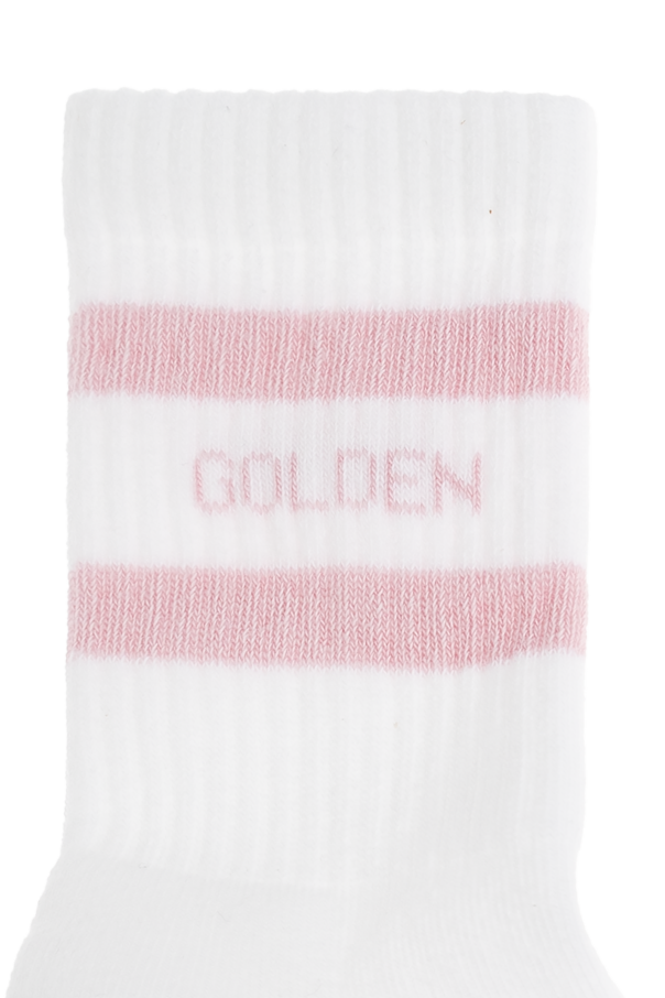 Golden Goose Kids WHITE Striped pattern socks - Image 3