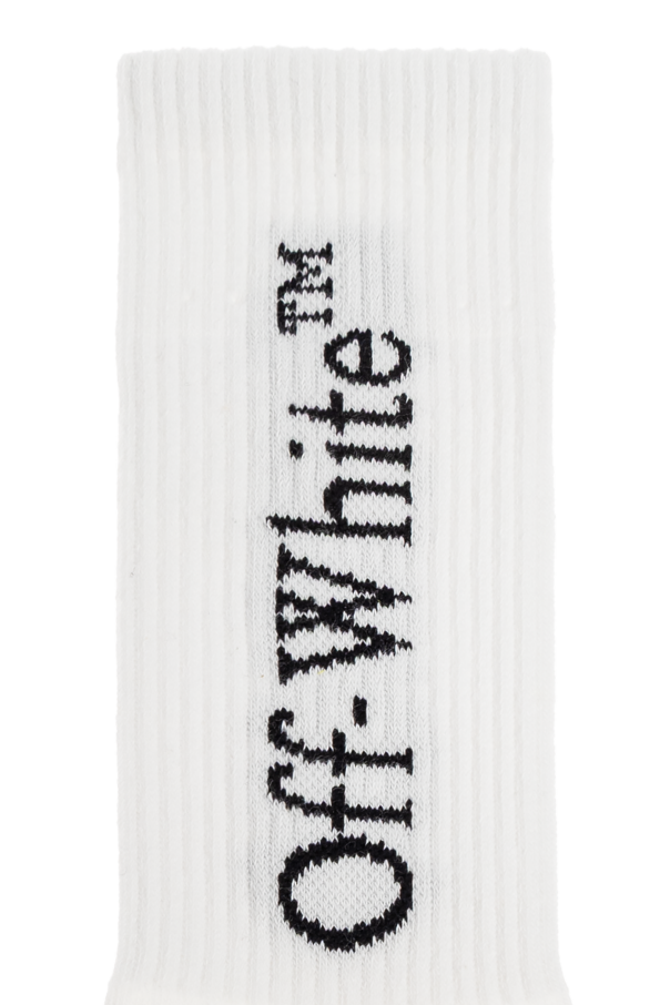 Off-White Kids Off-White Kids WHITE Socks with logo - Image 4