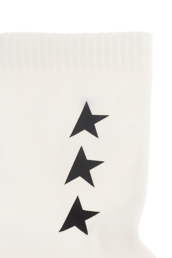 Golden Goose Kids cream Socks with logo - Image 4