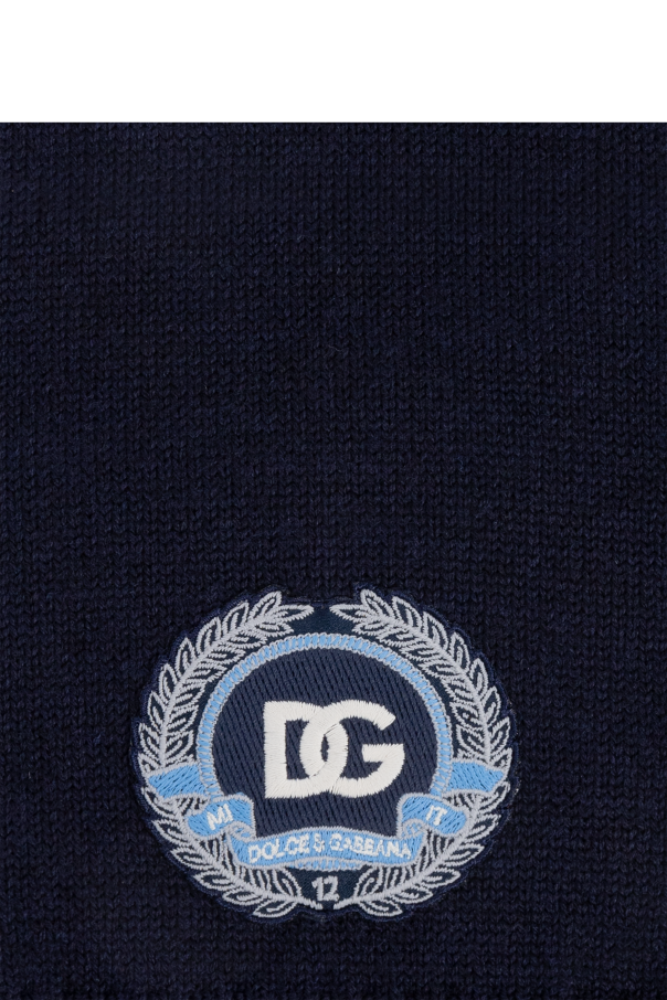 Dolce & Gabbana Kids Dolce & Gabbana Kids NAVY BLUE Scarf with logo - Image 2