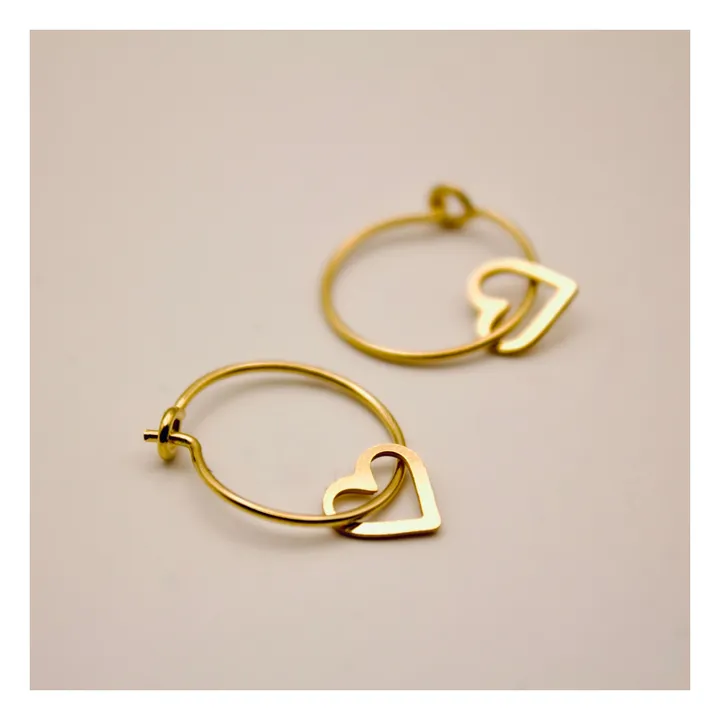 Adorabili Créoles Cœurs Fins | Gold - Image 2