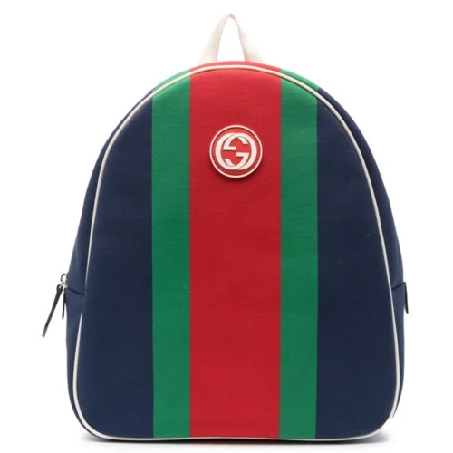 Gucci Kids  Double G striped backpack