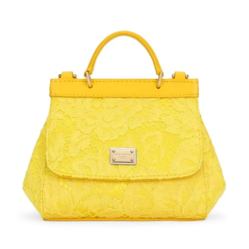Dolce & Gabbana Kids corded-lace satin tote bag