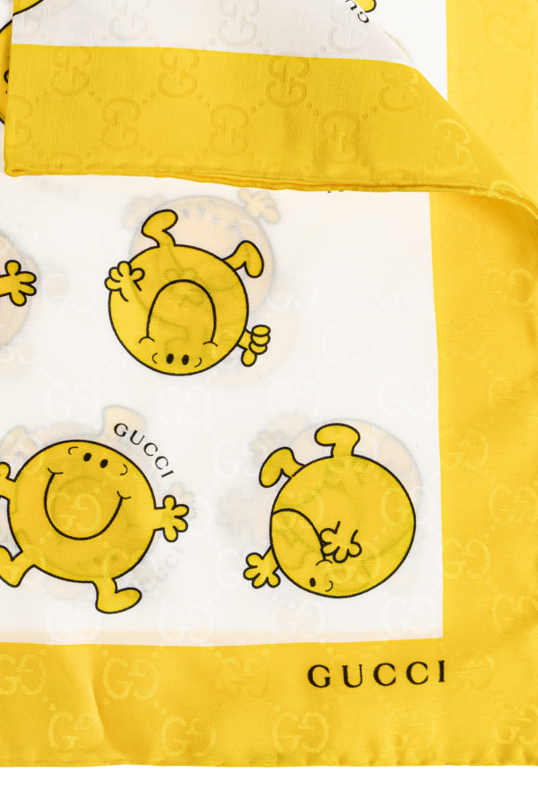 Gucci Kids YELLOW Scarf with print - Image 2