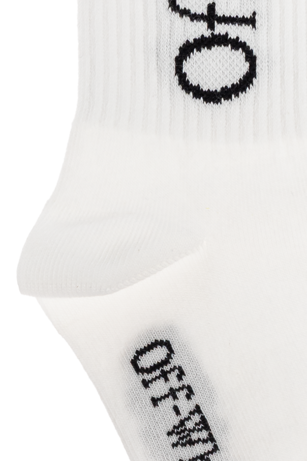 Off-White Kids Off-White Kids WHITE Socks with logo - Image 3
