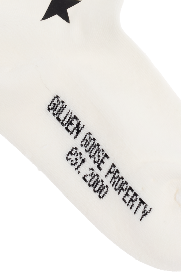 Golden Goose Kids cream Socks with logo - Image 3