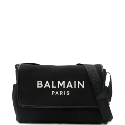 Balmain Kids  logo strap bag