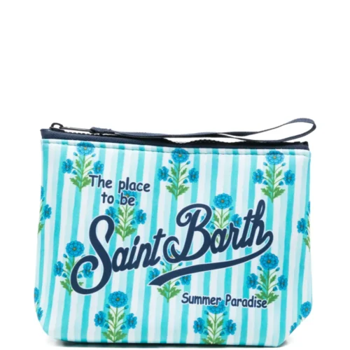 MC2 Saint Barth  Aline striped floral make up bag