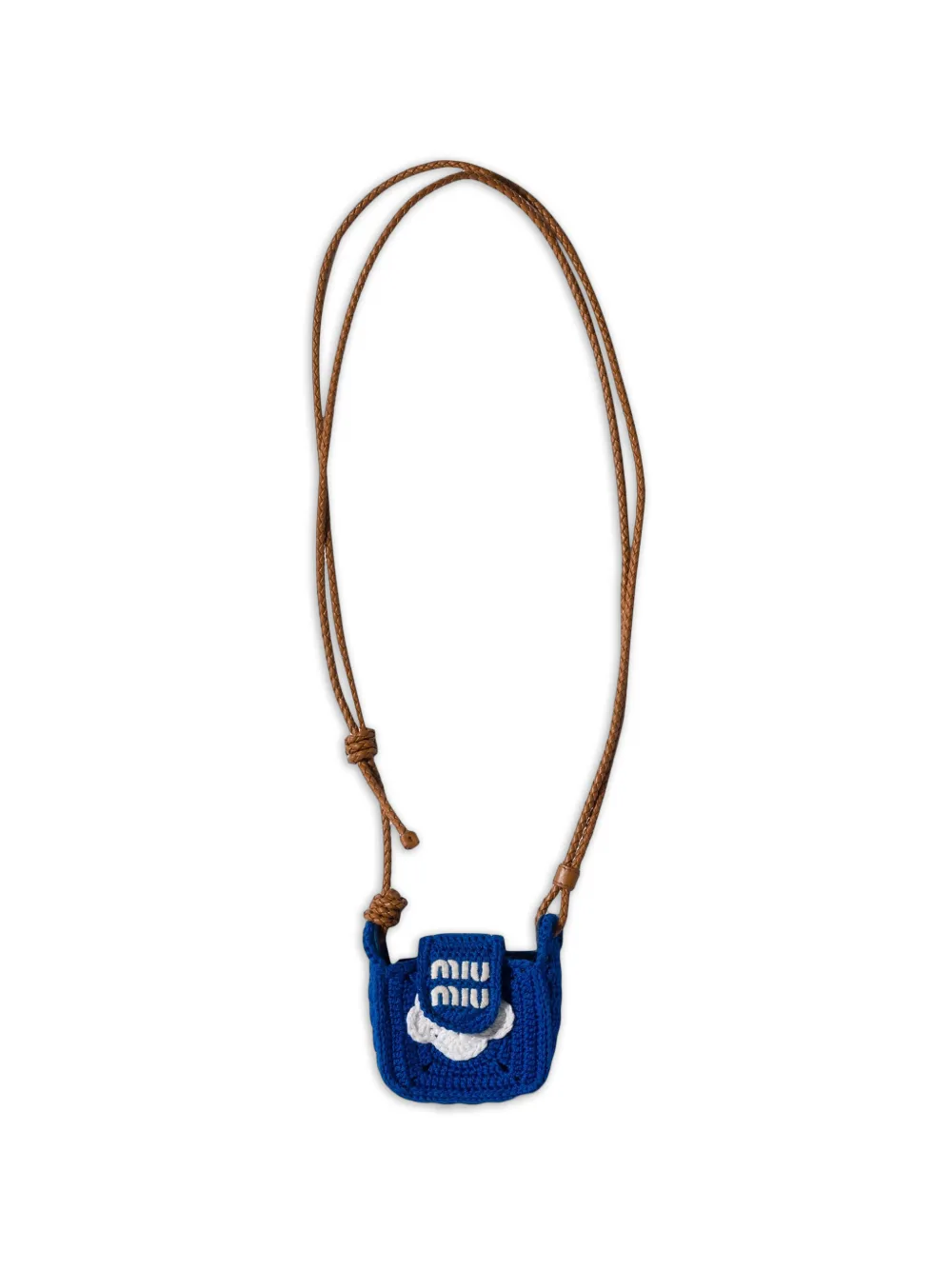 Miu Miu crochet earbuds pouch