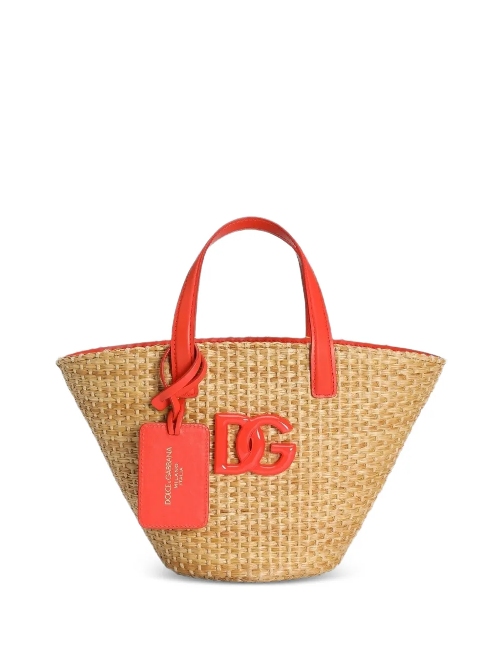 Dolce & Gabbana Kids straw coffa bag