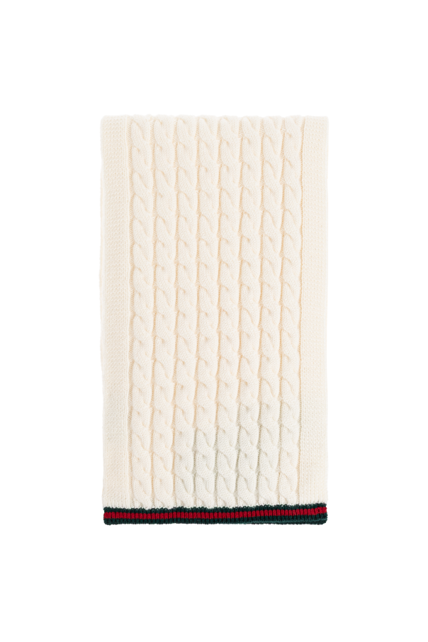 Gucci Kids cream Wool scarf - Image 3