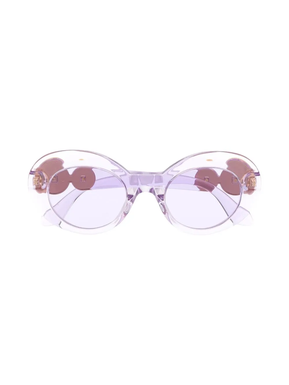 Versace Kids Medusa-logo transparent sunglasses