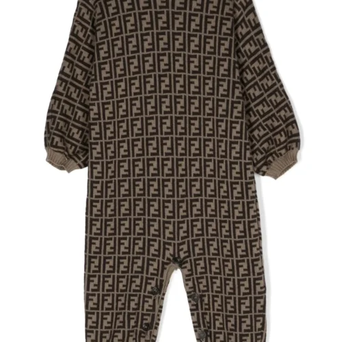 Fendi Kids  FF-logo knitted pajamas