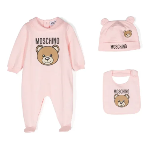 Moschino Kids  teddy bear print babygrow set (set of three)
