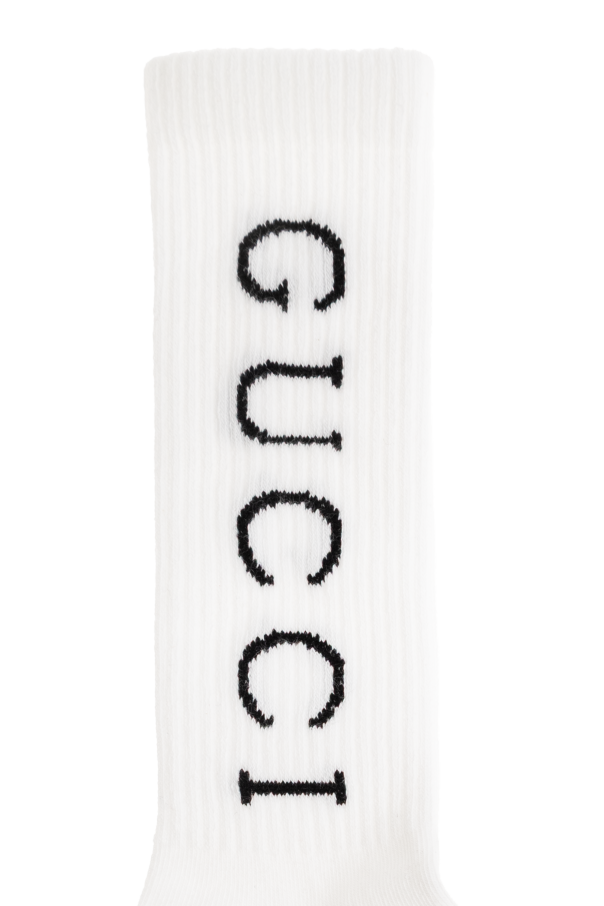Gucci Kids WHITE Socks with logo - Image 2