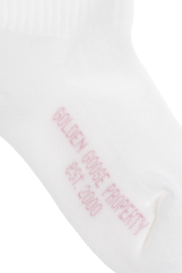 Golden Goose Kids WHITE Striped pattern socks - Image 4