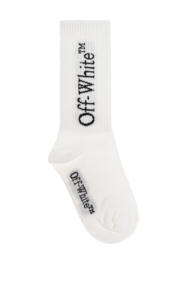 Off-White Kids Off-White Kids WHITE Socks with logo - Image 2