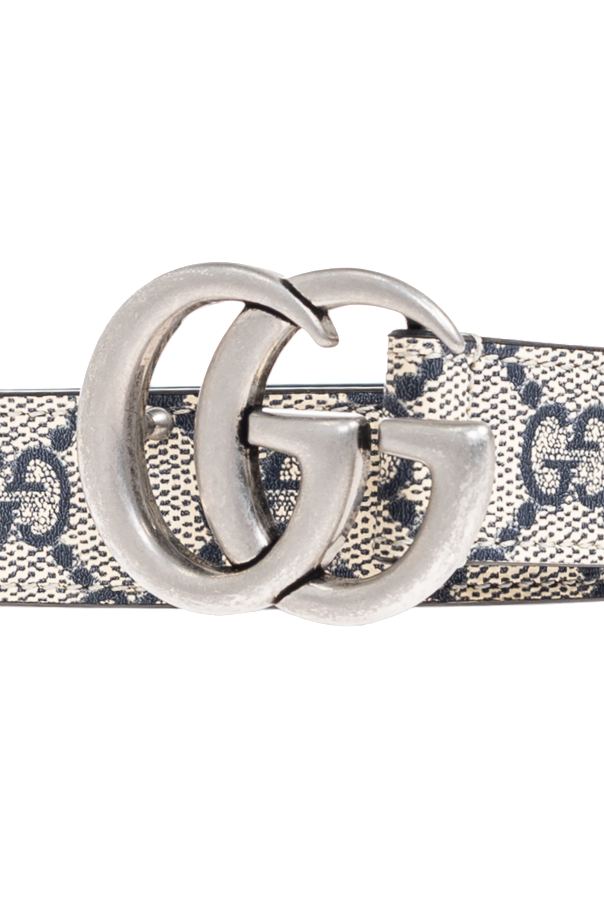 Gucci Kids GREY "GG Supreme" canvas belt - Image 3