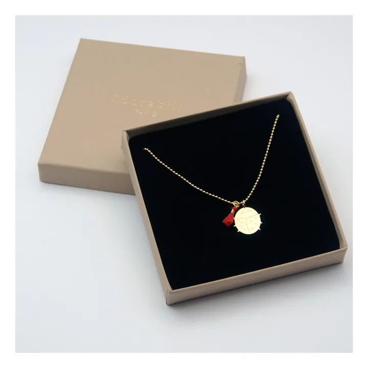 Adorabili Ladybug necklace | Gold - Image 4