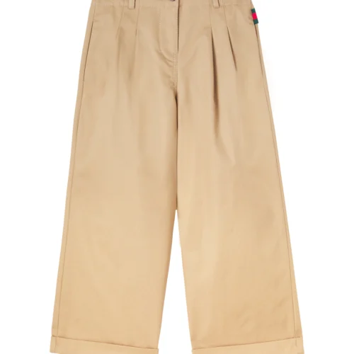 Gucci Kids Web Stripe cotton twill pants
