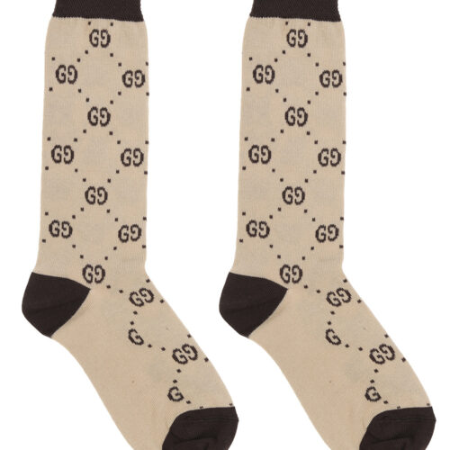 Gucci Kids beige Socks with logo